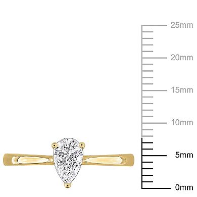 Stella Grace Sterling Silver 1/2 Carat T.W. Lab-Grown Diamond Solitaire Ring