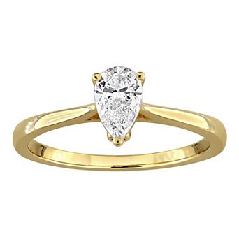 Stella Grace Sterling Silver 1/2 Carat T.W. Lab-Grown Diamond Solitaire Ring