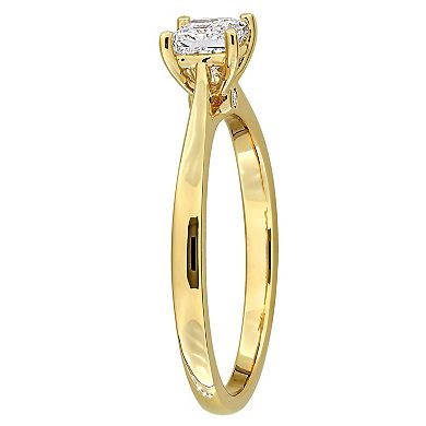 Stella Grace Gold Tone Over Silver 1/2 Carat T.W. Lab-Grown Diamond Solitaire Ring