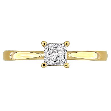 Stella Grace Gold Tone Over Silver 1/2 Carat T.W. Lab-Grown Diamond Solitaire Ring