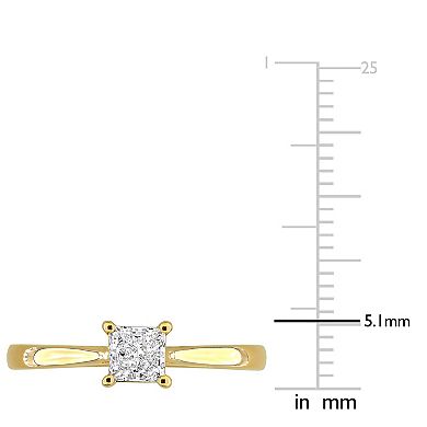Stella Grace Gold Tone Over Silver 1/2 Carat T.W. Lab-Grown Diamond Solitaire Ring