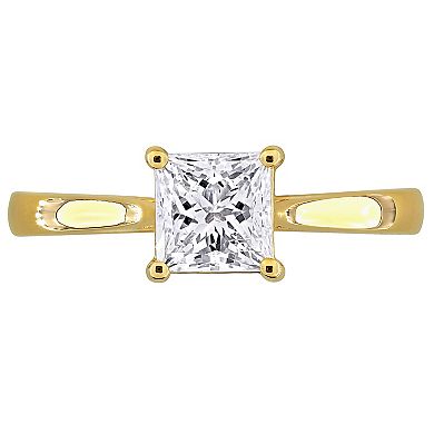 Stella Grace Sterling Silver 1 Carat T.W. Lab-Grown Diamond Princess-Cut Solitaire Ring