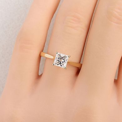 Stella Grace Sterling Silver 1 Carat T.W. Lab-Grown Diamond Princess-Cut Solitaire Ring