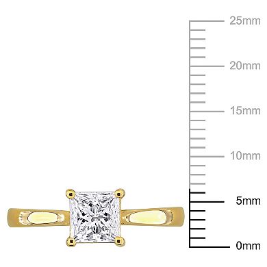 Stella Grace Sterling Silver 1 Carat T.W. Lab-Grown Diamond Princess-Cut Solitaire Ring