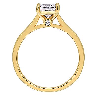 Stella Grace Sterling Silver 1 Carat T.W. Lab-Grown Diamond Princess-Cut Solitaire Ring