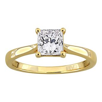 Stella Grace Sterling Silver 1 Carat T.W. Lab-Grown Diamond Princess-Cut Solitaire Ring