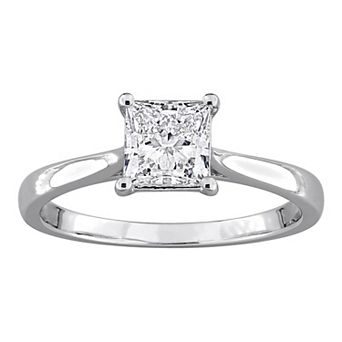 Stella Grace Sterling Silver 1 Carat T.W. Lab-Grown Diamond Princess-Cut Solitaire Ring