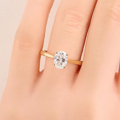 Stella Grace Sterling Silver 1 Carat T.W. Lab-Grown Diamond Solitaire Ring