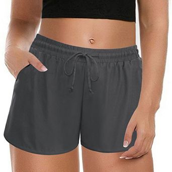 Zeagoo Women' Plus Size Swim Shorts Quick Dry Beach Boardshorts Swimwear Bottom Trunks with Pockets