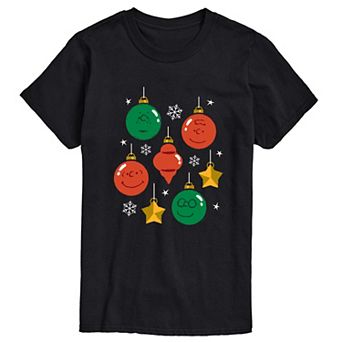 Men's Peanuts Christmas Ornaments Short Sleeve Graphic Tee