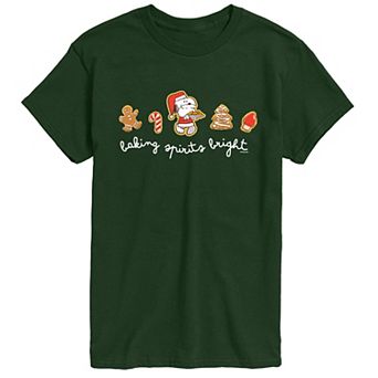 Men's Peanuts Snoopy Baking Spirits Bright Short Sleeve Graphic Tee