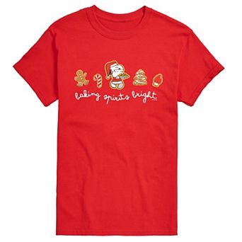 Men's Peanuts Snoopy Baking Spirits Bright Short Sleeve Graphic Tee