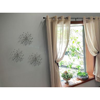 Jeweled 3D Bursting Star Wall Sculpture Set Of 3