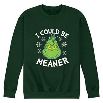 Men's Dr. Seuss The Grinch Graphic Crew Fleece Sweatshirt