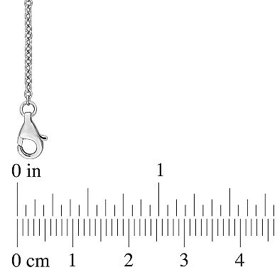 Stella Grace Sterling Silver Lab-Created White Sapphire Station Bracelet