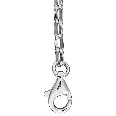 Stella Grace Sterling Silver Sky Blue Topaz & White Topaz Link Bracelet