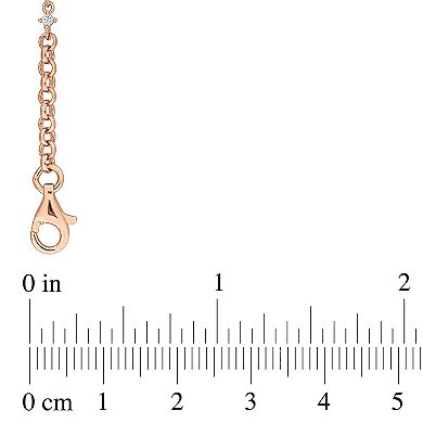 Stella Grace Sterling Silver Lab-Created Pink & White Sapphire Station Bracelet