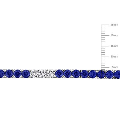 Stella Grace Sterling Silver Lab-Created Sapphire Tennis Bracelet