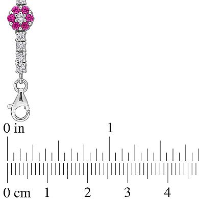Stella Grace Sterling Silver Lab-Created Ruby & Lab-Created White Sapphire Tennis Bracelet