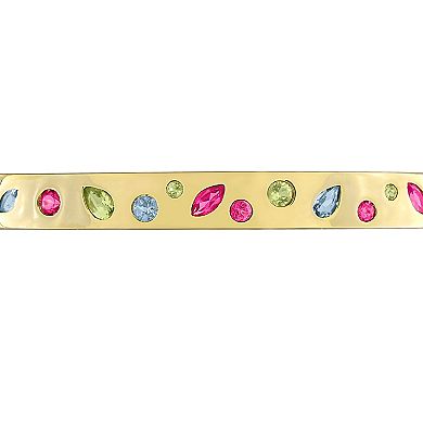 Stella Grace Sterling Silver Multi-Gemstone Bangle Bracelet