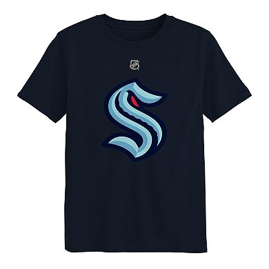 Preschool Outerstuff Deep Sea Blue Seattle Kraken Primary Logo T-Shirt