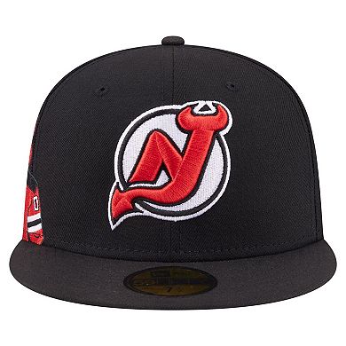 Men's New Era Black New Jersey Devils Active Mascot 59FIFTY Fitted Hat