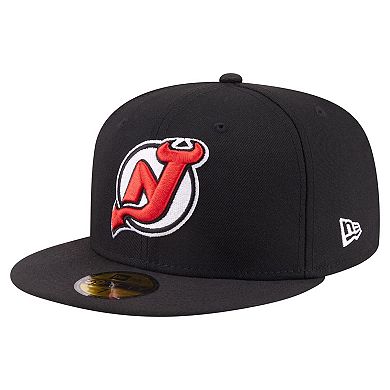 Men's New Era Black New Jersey Devils Active Mascot 59FIFTY Fitted Hat