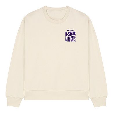 Women's Uscape Apparel Cream Kansas State Wildcats Cloud Sweatshirt