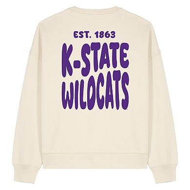 Women's Uscape Apparel Cream Kansas State Wildcats Cloud Sweatshirt