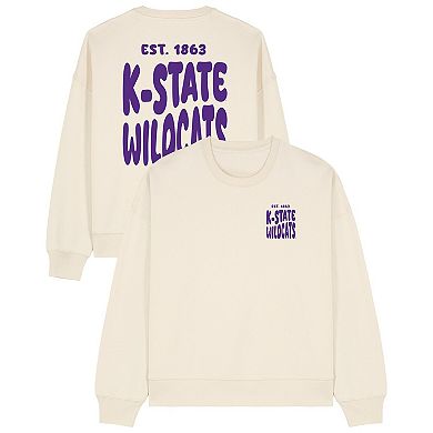 Women's Uscape Apparel Cream Kansas State Wildcats Cloud Sweatshirt