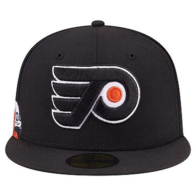 Men's New Era Black Philadelphia Flyers Active Mascot 59FIFTY Fitted Hat
