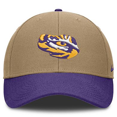 Unisex Nike Beige/Purple LSU Tigers Primetime Rise Dri-FIT Adjustable Hat