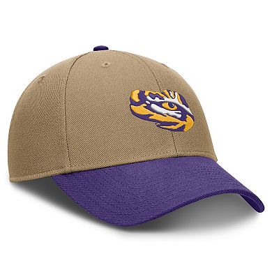 Unisex Nike Beige/Purple LSU Tigers Primetime Rise Dri-FIT Adjustable Hat