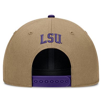 Unisex Nike Beige/Purple LSU Tigers Primetime Rise Dri-FIT Adjustable Hat