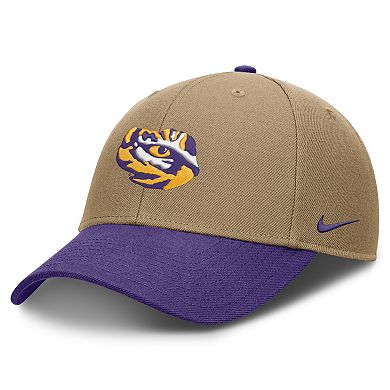 Unisex Nike Beige/Purple LSU Tigers Primetime Rise Dri-FIT Adjustable Hat