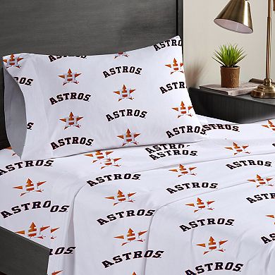 Pegasus Houston Astros Three-Piece Twin Sheet Set