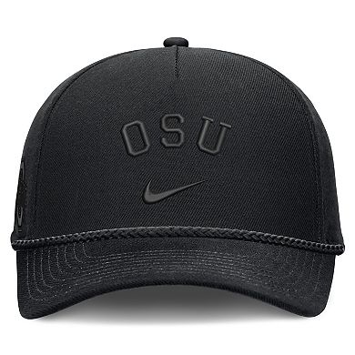 Unisex Nike Black Ohio State Buckeyes Campus Prep Tonal Rope Rise 5-Panel Adjustable Hat