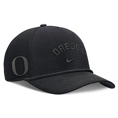 Unisex Nike Black Oregon Ducks Campus Prep Tonal Rope Rise 5-Panel Adjustable Hat