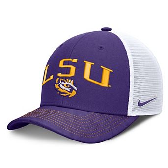 Unisex Nike Purple/White LSU Tigers Primetime Arched Trucker Adjustable Hat