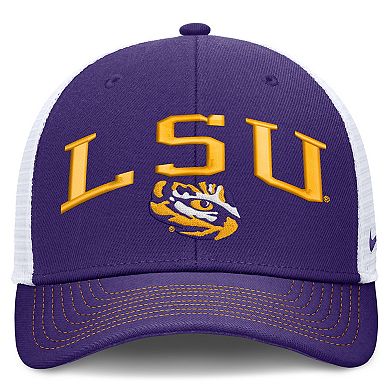 Unisex Nike Purple/White LSU Tigers Primetime Arched Trucker Adjustable Hat