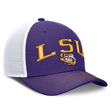 Unisex Nike Purple/White LSU Tigers Primetime Arched Trucker Adjustable Hat