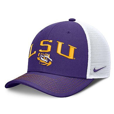 Unisex Nike Purple/White LSU Tigers Primetime Arched Trucker Adjustable Hat
