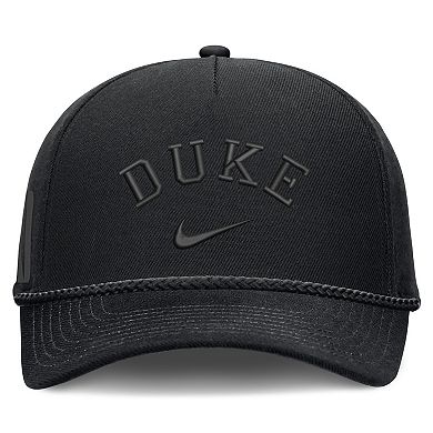 Unisex Nike Black Duke Blue Devils Campus Prep Tonal Rope Rise 5-Panel Adjustable Hat