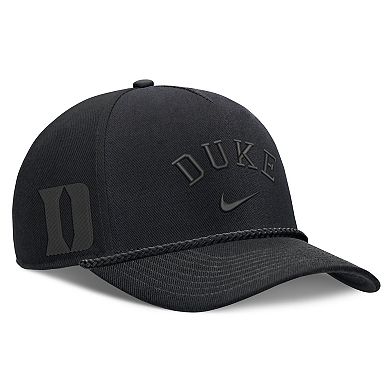 Unisex Nike Black Duke Blue Devils Campus Prep Tonal Rope Rise 5-Panel Adjustable Hat