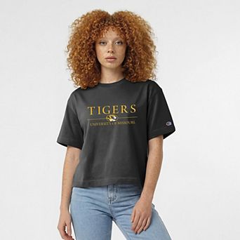 Women's Champion Black Missouri Tigers Waist Length Wordmark T-Shirt