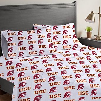 Pegasus USC Trojans Four-Piece Full Sheet Set