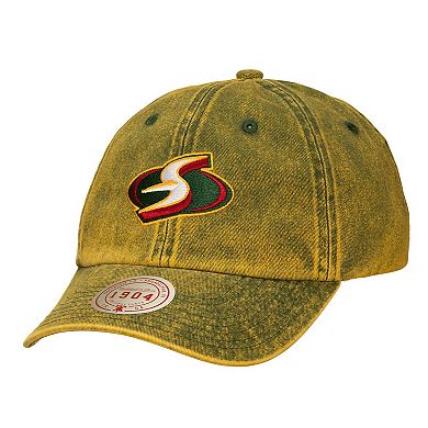 Unisex Mitchell & Ness Yellow Seattle Storm Legendary 1904 Strapback Adjustable Hat
