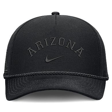 Unisex Nike Black Arizona Wildcats Campus Prep Tonal Rope Rise 5-Panel Adjustable Hat