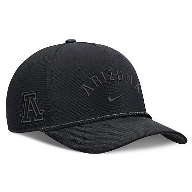 Unisex Nike Black Arizona Wildcats Campus Prep Tonal Rope Rise 5-Panel Adjustable Hat