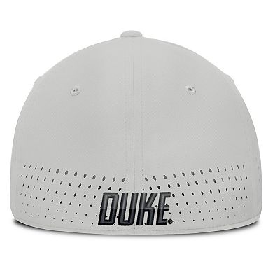 Men's Nike Gray Duke Blue Devils 2026 Sideline Practice AeroBill Swooshflex Dri-FIT Hat